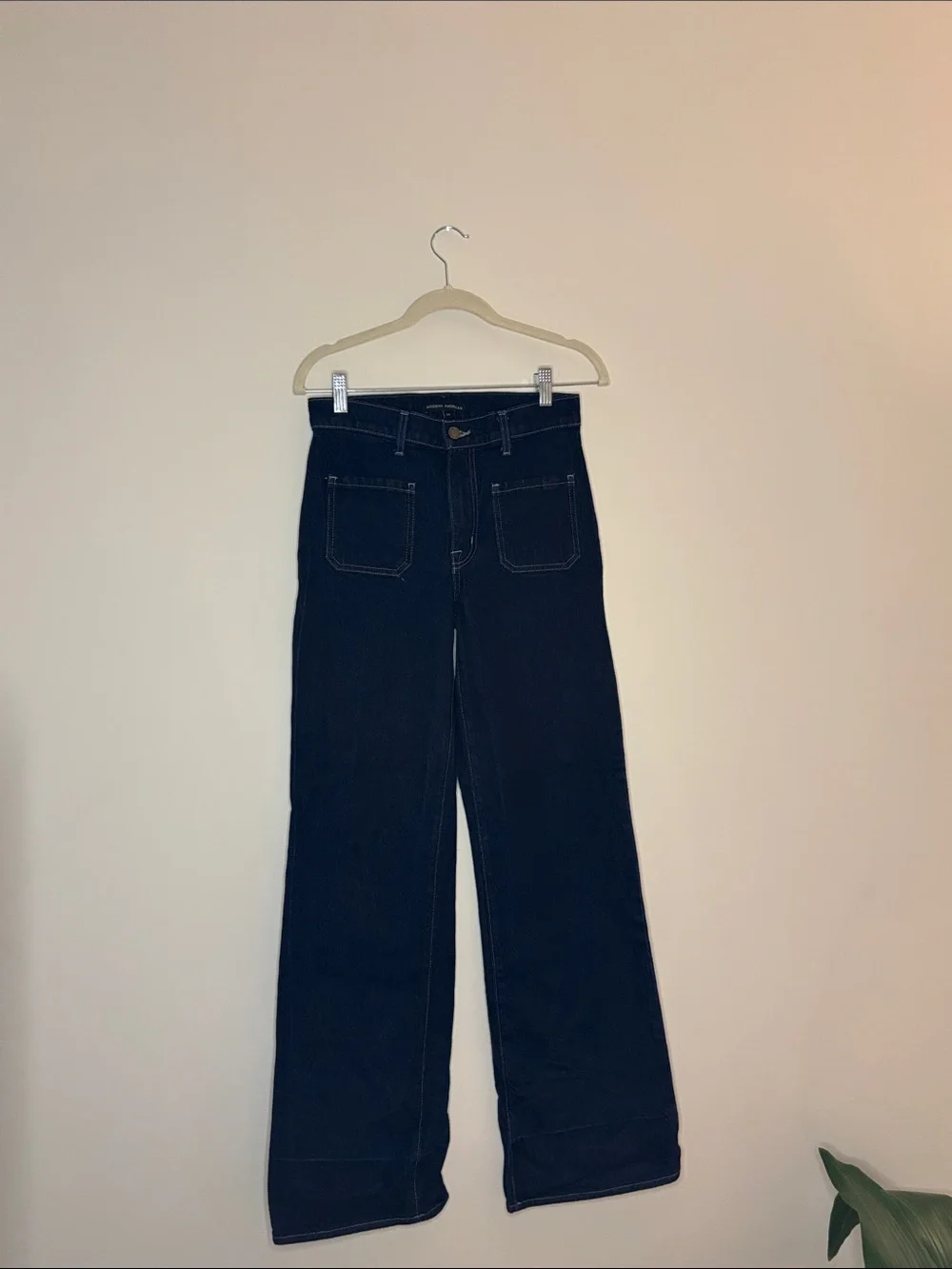 Good American Dark Blue Wide Leg Jeans - Picture 6 of 12